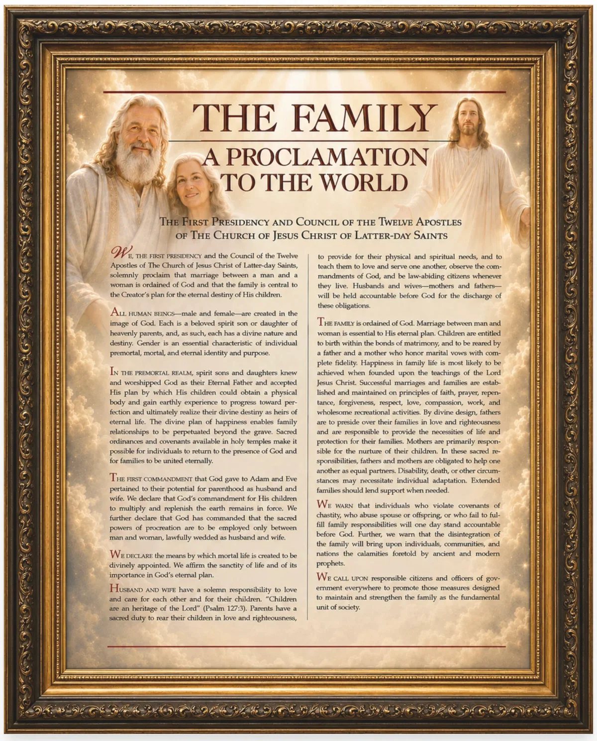 What the "Family Proclamation" Looks Like in a Frame