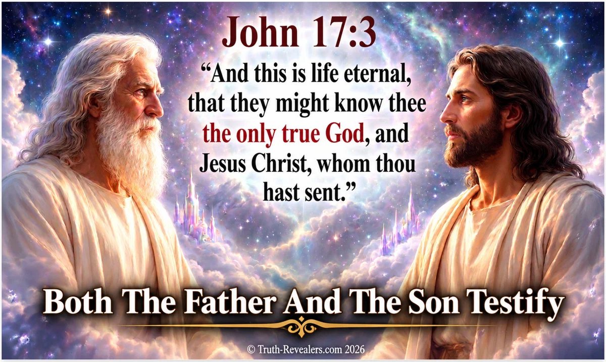 Both the Father and the Son testify: John 17:3, “And this is life eternal, that they might know thee the only true God, and Jesus Christ, whom thou hast sent.”